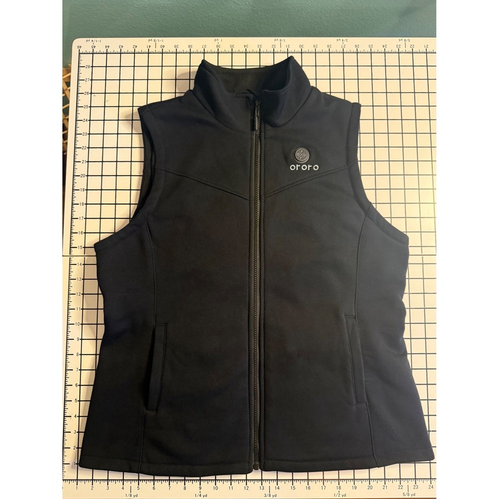 Ororo Womens Heated Vest Black Softshell Fleece Lined with Battery Size Large